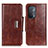 Funda de Cuero Cartera con Soporte Carcasa N04P para OnePlus Nord N200 5G Marron