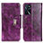 Funda de Cuero Cartera con Soporte Carcasa N04P para Oppo A16 Morado