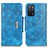 Funda de Cuero Cartera con Soporte Carcasa N04P para Oppo A53s 5G Azul Cielo