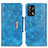 Funda de Cuero Cartera con Soporte Carcasa N04P para Oppo A95 4G Azul Cielo