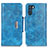 Funda de Cuero Cartera con Soporte Carcasa N04P para Oppo K9 Pro 5G Azul Cielo