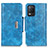 Funda de Cuero Cartera con Soporte Carcasa N04P para Realme 8 5G Azul Cielo