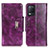 Funda de Cuero Cartera con Soporte Carcasa N04P para Realme 8 5G Morado