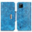 Funda de Cuero Cartera con Soporte Carcasa N04P para Realme C11 (2021) Azul Cielo