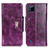 Funda de Cuero Cartera con Soporte Carcasa N04P para Realme Narzo 50i Morado