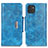 Funda de Cuero Cartera con Soporte Carcasa N04P para Samsung Galaxy A03 Azul Cielo