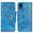 Funda de Cuero Cartera con Soporte Carcasa N04P para Samsung Galaxy A03 Core Azul Cielo