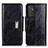 Funda de Cuero Cartera con Soporte Carcasa N04P para Samsung Galaxy A82 5G Negro