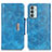 Funda de Cuero Cartera con Soporte Carcasa N04P para Samsung Galaxy F13 4G Azul Cielo