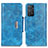 Funda de Cuero Cartera con Soporte Carcasa N04P para Xiaomi Redmi Note 11 Pro 4G Azul Cielo