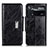 Funda de Cuero Cartera con Soporte Carcasa N04P para Xiaomi Redmi Note 11E Pro 5G Negro