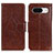 Funda de Cuero Cartera con Soporte Carcasa N05P para Google Pixel 8a 5G Marron