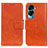 Funda de Cuero Cartera con Soporte Carcasa N05P para Huawei Honor 90 Lite 5G Naranja