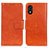 Funda de Cuero Cartera con Soporte Carcasa N05P para Huawei Honor X5 Naranja