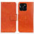 Funda de Cuero Cartera con Soporte Carcasa N05P para Huawei Honor X6a Naranja