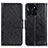 Funda de Cuero Cartera con Soporte Carcasa N05P para Huawei Honor X6a Negro