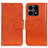 Funda de Cuero Cartera con Soporte Carcasa N05P para Huawei Honor X8a 4G Naranja