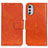 Funda de Cuero Cartera con Soporte Carcasa N05P para Motorola Moto E32 Naranja