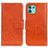 Funda de Cuero Cartera con Soporte Carcasa N05P para Motorola Moto Edge 20 Lite 5G Naranja