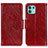 Funda de Cuero Cartera con Soporte Carcasa N05P para Motorola Moto Edge 20 Lite 5G Rojo