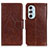 Funda de Cuero Cartera con Soporte Carcasa N05P para Motorola Moto Edge Plus (2022) 5G Marron