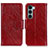 Funda de Cuero Cartera con Soporte Carcasa N05P para Motorola Moto Edge S30 5G Rojo