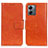 Funda de Cuero Cartera con Soporte Carcasa N05P para Motorola Moto G14 Naranja