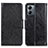 Funda de Cuero Cartera con Soporte Carcasa N05P para Motorola Moto G14 Negro