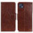 Funda de Cuero Cartera con Soporte Carcasa N05P para Motorola Moto G50 5G Marron