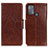 Funda de Cuero Cartera con Soporte Carcasa N05P para Motorola Moto G50 Marron