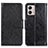 Funda de Cuero Cartera con Soporte Carcasa N05P para Motorola Moto G53 5G Negro