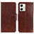 Funda de Cuero Cartera con Soporte Carcasa N05P para Motorola Moto G54 5G Marron