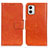 Funda de Cuero Cartera con Soporte Carcasa N05P para Motorola Moto G73 5G Naranja