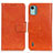 Funda de Cuero Cartera con Soporte Carcasa N05P para Nokia C12 Naranja