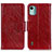 Funda de Cuero Cartera con Soporte Carcasa N05P para Nokia C12 Rojo