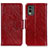 Funda de Cuero Cartera con Soporte Carcasa N05P para Nokia C210 Rojo