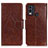 Funda de Cuero Cartera con Soporte Carcasa N05P para Nokia C22 Marron