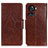 Funda de Cuero Cartera con Soporte Carcasa N05P para OnePlus 10R 5G Marron