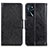 Funda de Cuero Cartera con Soporte Carcasa N05P para Oppo A16s Negro