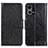 Funda de Cuero Cartera con Soporte Carcasa N05P para Oppo F21 Pro 4G Negro