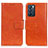 Funda de Cuero Cartera con Soporte Carcasa N05P para Oppo Reno6 5G Naranja