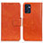 Funda de Cuero Cartera con Soporte Carcasa N05P para Oppo Reno7 5G Naranja