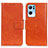 Funda de Cuero Cartera con Soporte Carcasa N05P para Oppo Reno7 Pro 5G Naranja