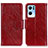 Funda de Cuero Cartera con Soporte Carcasa N05P para Oppo Reno7 Pro 5G Rojo