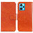 Funda de Cuero Cartera con Soporte Carcasa N05P para Realme 9 4G Naranja