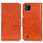 Funda de Cuero Cartera con Soporte Carcasa N05P para Realme C20 Naranja