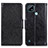 Funda de Cuero Cartera con Soporte Carcasa N05P para Realme C21 Negro