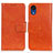 Funda de Cuero Cartera con Soporte Carcasa N05P para Samsung Galaxy A03 Core Naranja