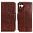 Funda de Cuero Cartera con Soporte Carcasa N05P para Samsung Galaxy A04 4G Marron