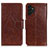 Funda de Cuero Cartera con Soporte Carcasa N05P para Samsung Galaxy A13 4G Marron